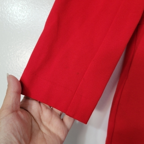J. Crew Red Fitted Zip Ponte Dress Size 10 - Picture 8 of 9
